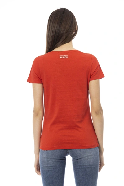 Shop Trussardi Action Red Cotton Tops &amp; Women's T-shirt