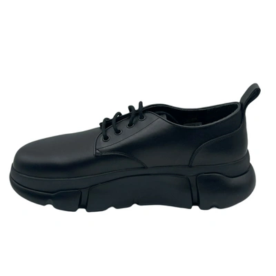 Shop Mcm Men's Black Leather Platform Lace Up Sneaker