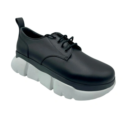 Shop Mcm New  Men's Black Leather Platform Sneaker