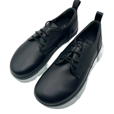 Shop Mcm New  Men's Black Leather Platform Sneaker