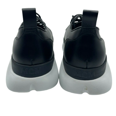 Shop Mcm New  Men's Black Leather Platform Sneaker