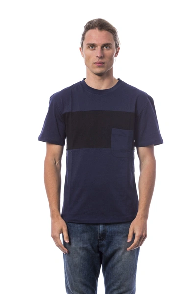 Shop Verri Blue Cotton Men's T-shirt