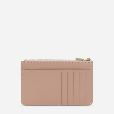 Shop Dolce & Gabbana Medium Dg Logo Card Holder In Pale Pink