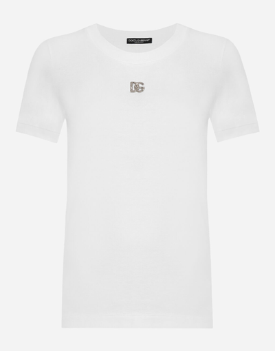 Shop Dolce & Gabbana T-shirt M/corta Giro In White