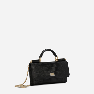 Dolce & Gabbana Iguana-print Mini Bag In Black