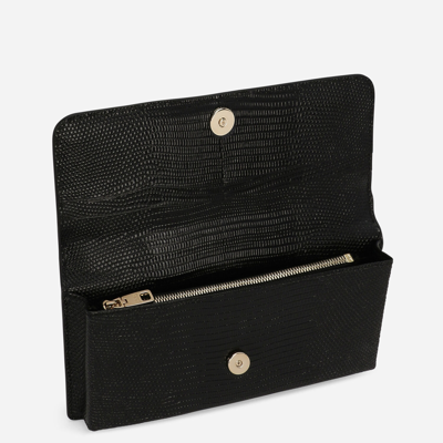 Dolce & Gabbana Iguana-print Mini Bag In Black