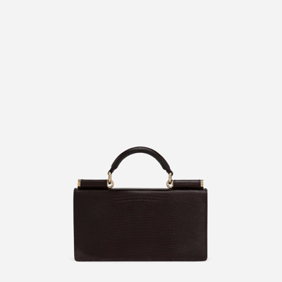 Dolce & Gabbana Iguana-print Mini Bag In Bordeaux