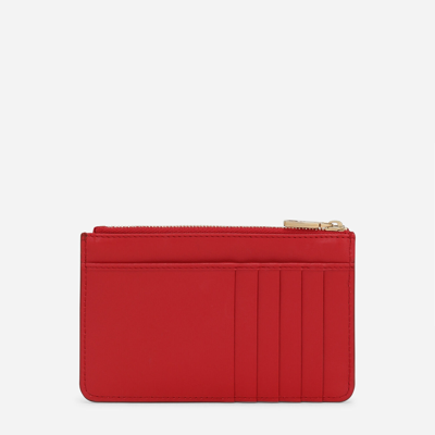 Shop Dolce & Gabbana Medium Dg Logo Card Holder In Red