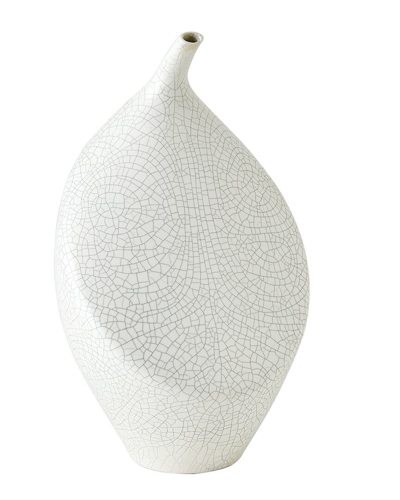 Global Views Buddha Vase In White