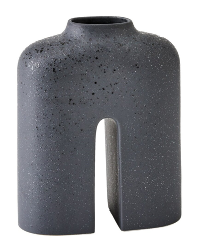 Global Views Medium Guardian Vase In Black