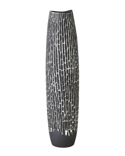 Shop Global Views Medium Horsetail Vase In Grey