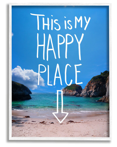 Shop Stupell My Happy Place Summer Beach Framed Giclee Wall Art By K. Kaufman