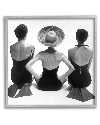 Stupell Vintage Beach Women Sitting Framed Giclee Wall Art By Graffitee Studios