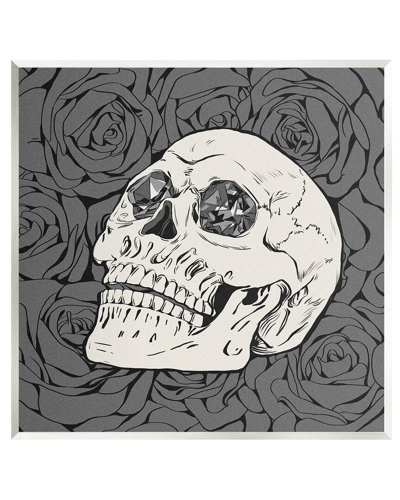 Stupell Crystal Eyes Skull Goth Roses Wall Plaque Wall Art By Ziwei Li