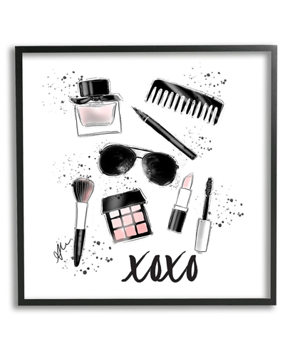 Stupell Xoxo Glam Cosmetics Makeup Framed Giclee Wall Art By Alison Petrie