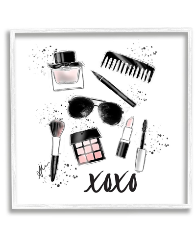Stupell Xoxo Glam Cosmetics Makeup Framed Giclee Wall Art By Alison Petrie