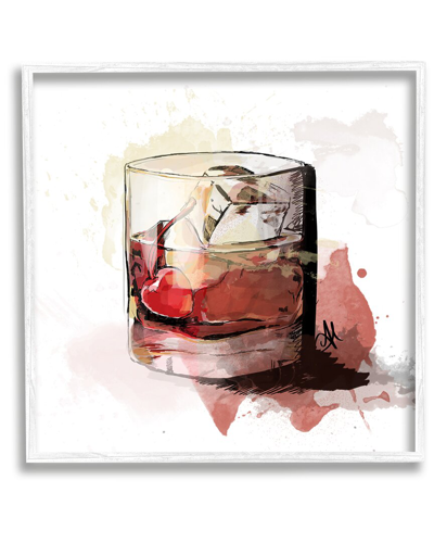 Shop Stupell Cherry Liquor Cocktail Glass Framed Giclee Wall Art By Alison Petrie