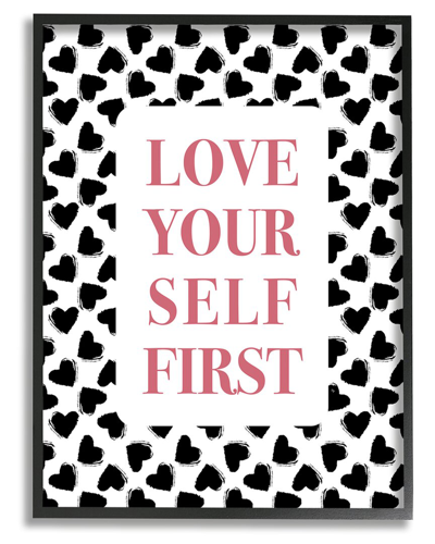 Stupell Love Yourself First Phrase Framed Giclee Wall Art By Martina Pavlova