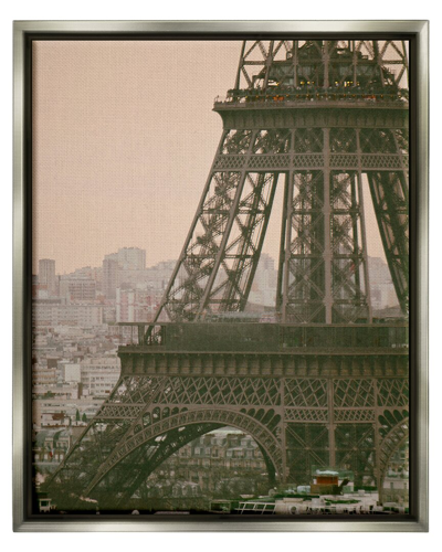 Shop Stupell Eiffel Tower Paris Skyline Framed Floater Canvas Wall Art By Carina Okula