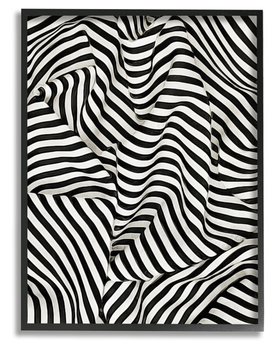 Stupell Folded Striped Drapery Pattern Framed Giclee Wall Art By Ashley Aldridge