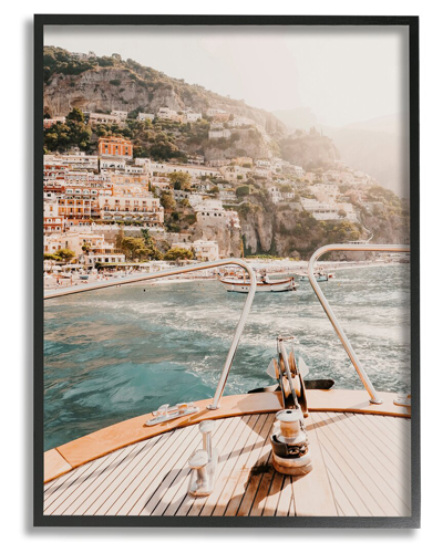 Stupell Boating Coastal Seaside Town Buildings Framed Giclee Wall Art By Krista Broadway