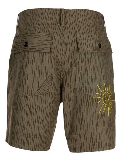 President's Camouflage Print Shorts In Green