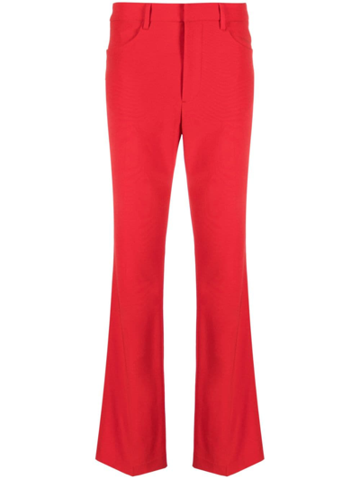 Shop Zadig & Voltaire Pistol Straight-leg Trousers In Red