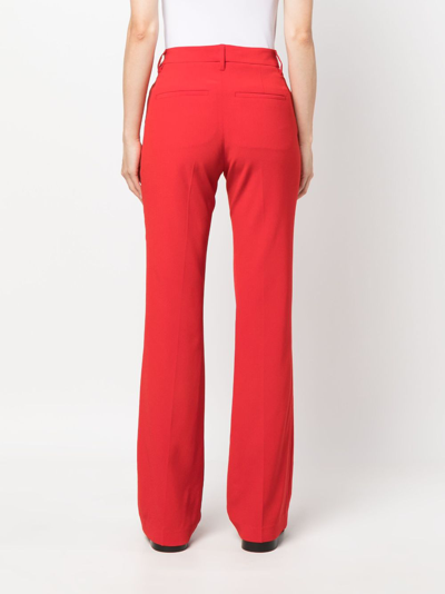 Shop Zadig & Voltaire Pistol Straight-leg Trousers In Red