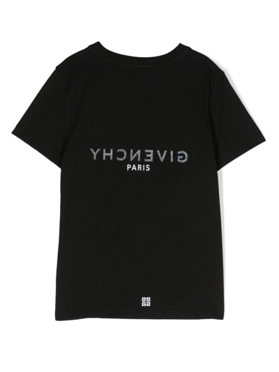 Shop Givenchy Logo-print Cotton T-shit In Black
