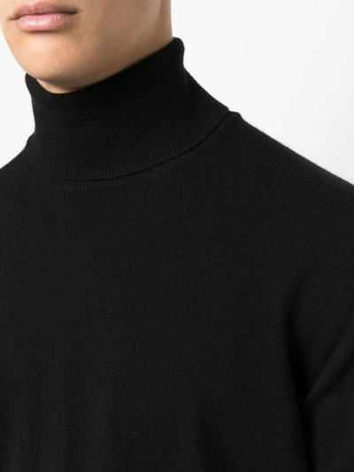 Brunello Cucinelli Cashmere And Silk Turtleneck Sweater In Black