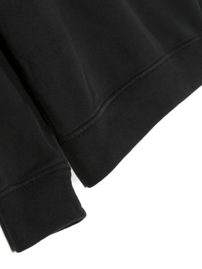 Shop Stone Island Junior Compass-patch Cotton Sweatshirt In Black