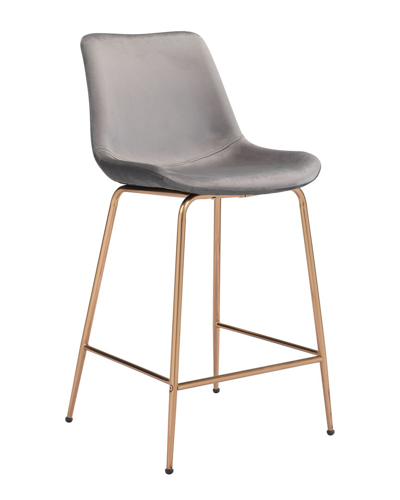 Shop Zuo Modern Tony Counter Chair In Grey