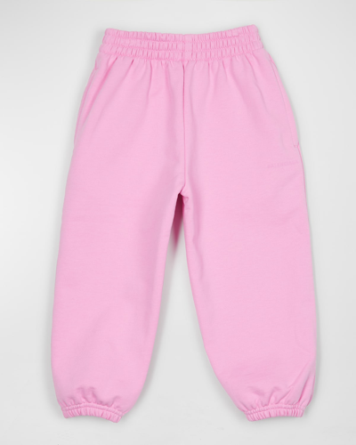 Shop Balenciaga Kid's Logo Sweatpants In 5700 Pink/pink