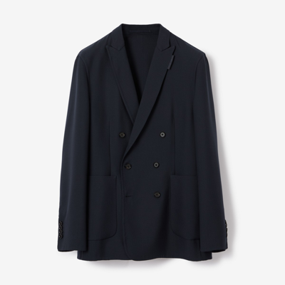 Shop Burberry Slim Fit Wool Tailored Jacket In Smoked Navy