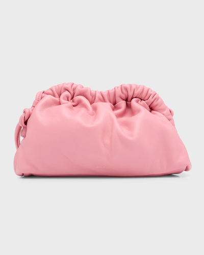 Shop Mansur Gavriel Mini Lambskin Cloud Clutch Bag In Flamingo