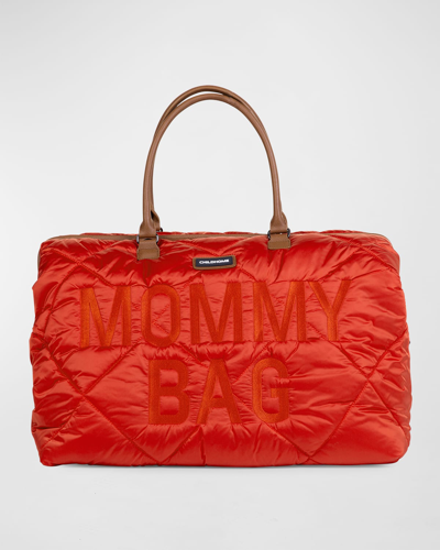 Shop Childhome Puffer Mommy Bag, Xl Diaper Bag In Red