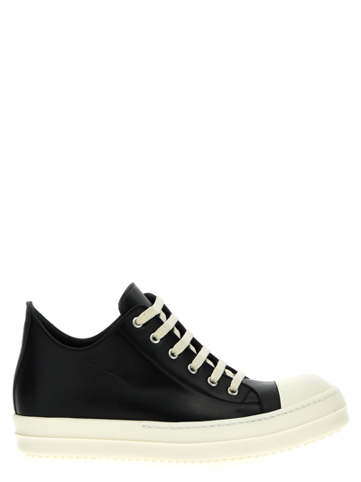 Shop Rick Owens Low Sneaks Sneakers In White/black