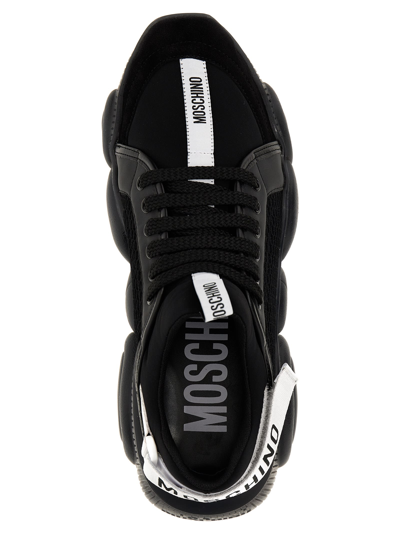 Shop Moschino Teddy Sneakers In Black