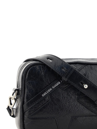 Shop Golden Goose Star Shoulder Bag In Black