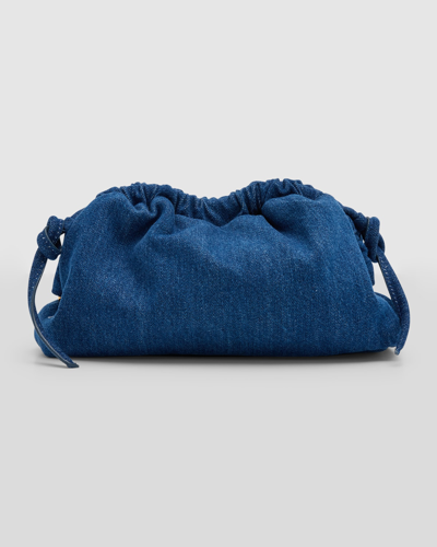 Shop Mansur Gavriel Cloud Mini Denim Clutch Bag