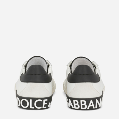Shop Dolce & Gabbana Calfskin Portofino Vintage Sneakers In Multicolor