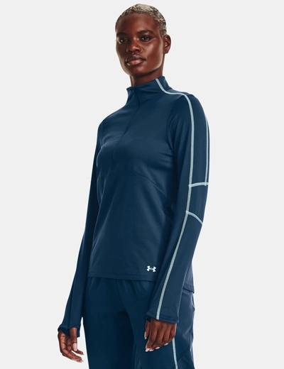 Shop Under Armour Train Cold Weather 1/2 Zip In Blue