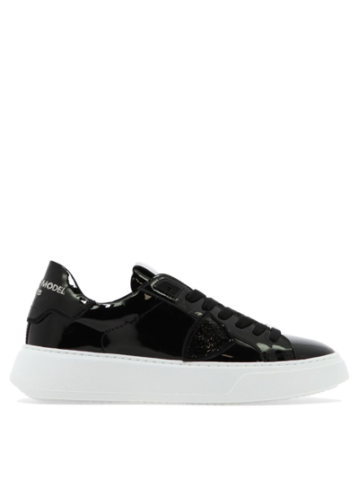 Shop Philippe Model "temple Low" Sneakers In Black