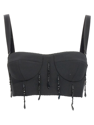 Shop 19:13 Dresscode Bead Bustier Top In Black