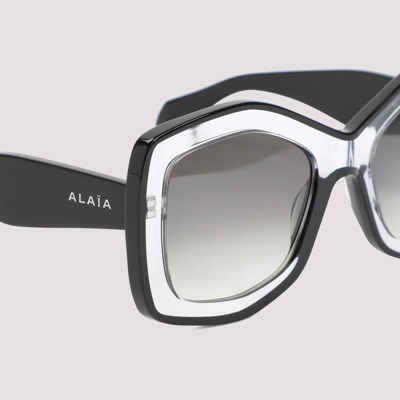 Shop Alaïa Acetate Sunglasses In Black