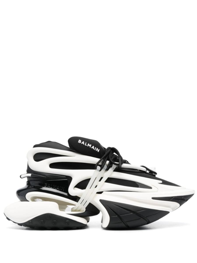 Shop Balmain Sneakers In Black&amp;white