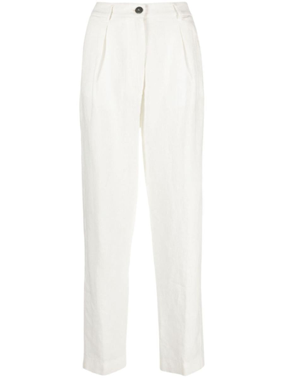 Shop Forte Forte Canvas High Waist Pants Clothing In 0245 White