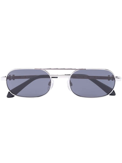 Shop Off-white Baltimore Sunglasses In Silver