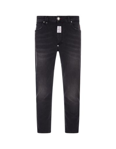 Shop Philipp Plein Super Straight Jeans In Denim In Black