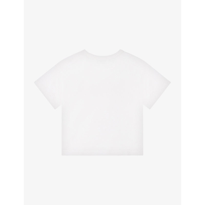 Shop Kenzo Ivory Box Logo-print Organic-cotton T-shirt 6 Months - 4 Years
